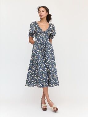Hill House Home The Ophelia Dress - Navy Bluebonnet Size SNavy Bluebonnet / S
